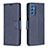 Handytasche Stand Schutzhülle Flip Leder Hülle B04F für Samsung Galaxy M52 5G Blau