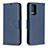 Handytasche Stand Schutzhülle Flip Leder Hülle B04F für Samsung Galaxy Note 20 5G Blau