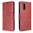Handytasche Stand Schutzhülle Flip Leder Hülle B04F für Samsung Galaxy S20 5G Rot