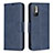 Handytasche Stand Schutzhülle Flip Leder Hülle B04F für Xiaomi Redmi Note 10 5G Blau