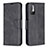 Handytasche Stand Schutzhülle Flip Leder Hülle B04F für Xiaomi Redmi Note 10 5G Schwarz