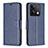 Handytasche Stand Schutzhülle Flip Leder Hülle B04F für Xiaomi Redmi Note 13 5G Blau