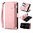 Handytasche Stand Schutzhülle Flip Leder Hülle B04S für Samsung Galaxy S20 Ultra 5G Rosegold