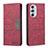 Handytasche Stand Schutzhülle Flip Leder Hülle B05F für Motorola Moto Edge X30 5G Rot