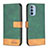 Handytasche Stand Schutzhülle Flip Leder Hülle B05F für Motorola Moto G41 Grün