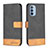 Handytasche Stand Schutzhülle Flip Leder Hülle B05F für Motorola Moto G41 Schwarz