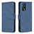 Handytasche Stand Schutzhülle Flip Leder Hülle B05F für Oppo A16 Blau