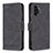 Handytasche Stand Schutzhülle Flip Leder Hülle B05F für Samsung Galaxy A13 4G Schwarz