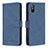 Handytasche Stand Schutzhülle Flip Leder Hülle B05F für Xiaomi Redmi 9A Blau