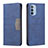 Handytasche Stand Schutzhülle Flip Leder Hülle B06F für Motorola Moto G31 Blau