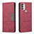 Handytasche Stand Schutzhülle Flip Leder Hülle B06F für Motorola Moto G51 5G Rot