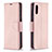 Handytasche Stand Schutzhülle Flip Leder Hülle B06F für Samsung Galaxy A02 Rosegold