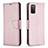 Handytasche Stand Schutzhülle Flip Leder Hülle B06F für Samsung Galaxy A02s Rosegold