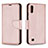 Handytasche Stand Schutzhülle Flip Leder Hülle B06F für Samsung Galaxy A10 Rosegold