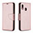 Handytasche Stand Schutzhülle Flip Leder Hülle B06F für Samsung Galaxy A20e Rosegold