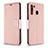 Handytasche Stand Schutzhülle Flip Leder Hülle B06F für Samsung Galaxy A21 Rosegold