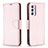 Handytasche Stand Schutzhülle Flip Leder Hülle B06F für Samsung Galaxy A24 4G Rosegold