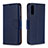 Handytasche Stand Schutzhülle Flip Leder Hülle B06F für Samsung Galaxy A30S Blau