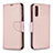 Handytasche Stand Schutzhülle Flip Leder Hülle B06F für Samsung Galaxy A30S Rosegold