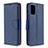 Handytasche Stand Schutzhülle Flip Leder Hülle B06F für Samsung Galaxy A41 Blau