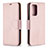 Handytasche Stand Schutzhülle Flip Leder Hülle B06F für Samsung Galaxy A52 4G Rosegold