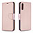 Handytasche Stand Schutzhülle Flip Leder Hülle B06F für Samsung Galaxy A70 Rosegold