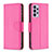 Handytasche Stand Schutzhülle Flip Leder Hülle B06F für Samsung Galaxy A73 5G Pink