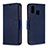 Handytasche Stand Schutzhülle Flip Leder Hülle B06F für Samsung Galaxy M10S Blau