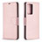 Handytasche Stand Schutzhülle Flip Leder Hülle B06F für Samsung Galaxy Note 20 Ultra 5G Rosegold