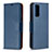 Handytasche Stand Schutzhülle Flip Leder Hülle B06F für Samsung Galaxy S20 FE 4G Blau