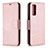 Handytasche Stand Schutzhülle Flip Leder Hülle B06F für Samsung Galaxy S20 FE 4G Rosegold