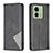 Handytasche Stand Schutzhülle Flip Leder Hülle B07F für Motorola Moto Edge 40 5G Schwarz