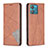 Handytasche Stand Schutzhülle Flip Leder Hülle B07F für Motorola Moto Edge 40 Neo 5G Braun