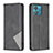 Handytasche Stand Schutzhülle Flip Leder Hülle B07F für Motorola Moto Edge 40 Neo 5G Schwarz