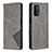 Handytasche Stand Schutzhülle Flip Leder Hülle B07F für OnePlus Nord N200 5G Grau