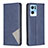 Handytasche Stand Schutzhülle Flip Leder Hülle B07F für Oppo Reno7 Pro 5G Blau