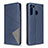 Handytasche Stand Schutzhülle Flip Leder Hülle B07F für Samsung Galaxy A21 Blau