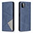 Handytasche Stand Schutzhülle Flip Leder Hülle B07F für Samsung Galaxy A22 5G Blau