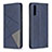 Handytasche Stand Schutzhülle Flip Leder Hülle B07F für Samsung Galaxy A50 Blau