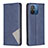 Handytasche Stand Schutzhülle Flip Leder Hülle B07F für Xiaomi Poco C55 Blau