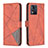 Handytasche Stand Schutzhülle Flip Leder Hülle B08F für Motorola Moto E13 Orange