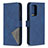 Handytasche Stand Schutzhülle Flip Leder Hülle B08F für Samsung Galaxy A52 4G Blau
