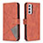Handytasche Stand Schutzhülle Flip Leder Hülle B08F für Samsung Galaxy Quantum2 5G Orange
