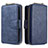 Handytasche Stand Schutzhülle Flip Leder Hülle B10F für Samsung Galaxy A70S Blau