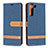 Handytasche Stand Schutzhülle Flip Leder Hülle B11F für Samsung Galaxy S23 5G Königs Blau