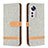 Handytasche Stand Schutzhülle Flip Leder Hülle B11F für Xiaomi Mi 12 Pro 5G Grau