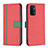 Handytasche Stand Schutzhülle Flip Leder Hülle B13F für OnePlus Nord N200 5G Rot