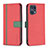 Handytasche Stand Schutzhülle Flip Leder Hülle B13F für Oppo Find X5 Pro 5G Rot