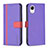 Handytasche Stand Schutzhülle Flip Leder Hülle B13F für Samsung Galaxy A23 5G SC-56C Violett