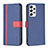 Handytasche Stand Schutzhülle Flip Leder Hülle B13F für Samsung Galaxy A53 5G Blau